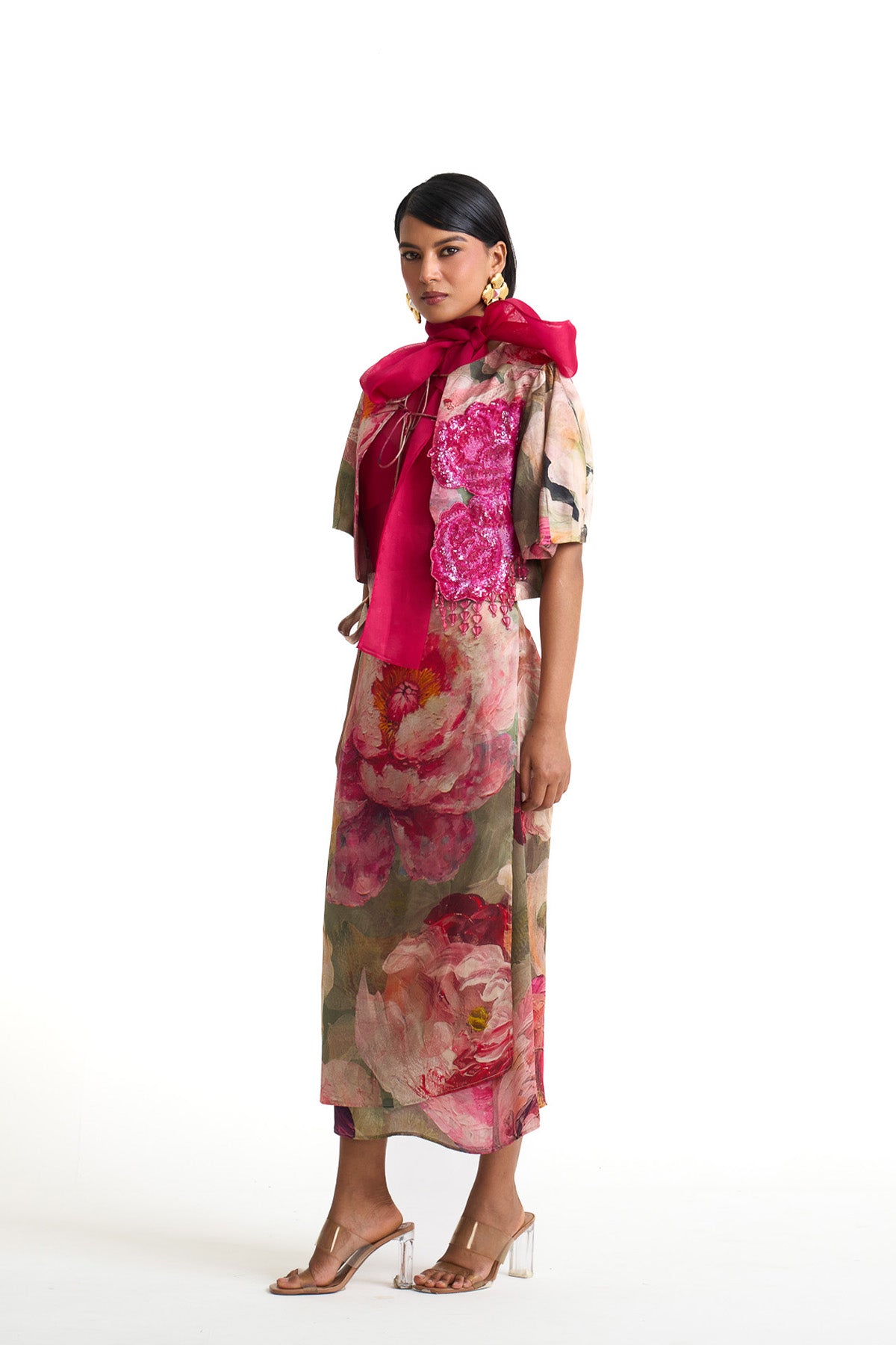 Petal story wrap skirt set
