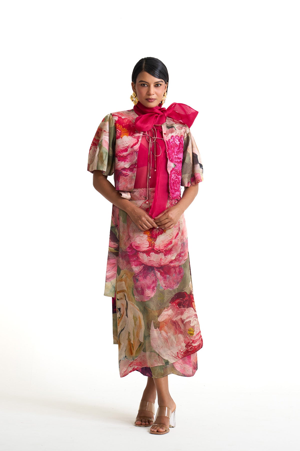 Petal story wrap skirt set