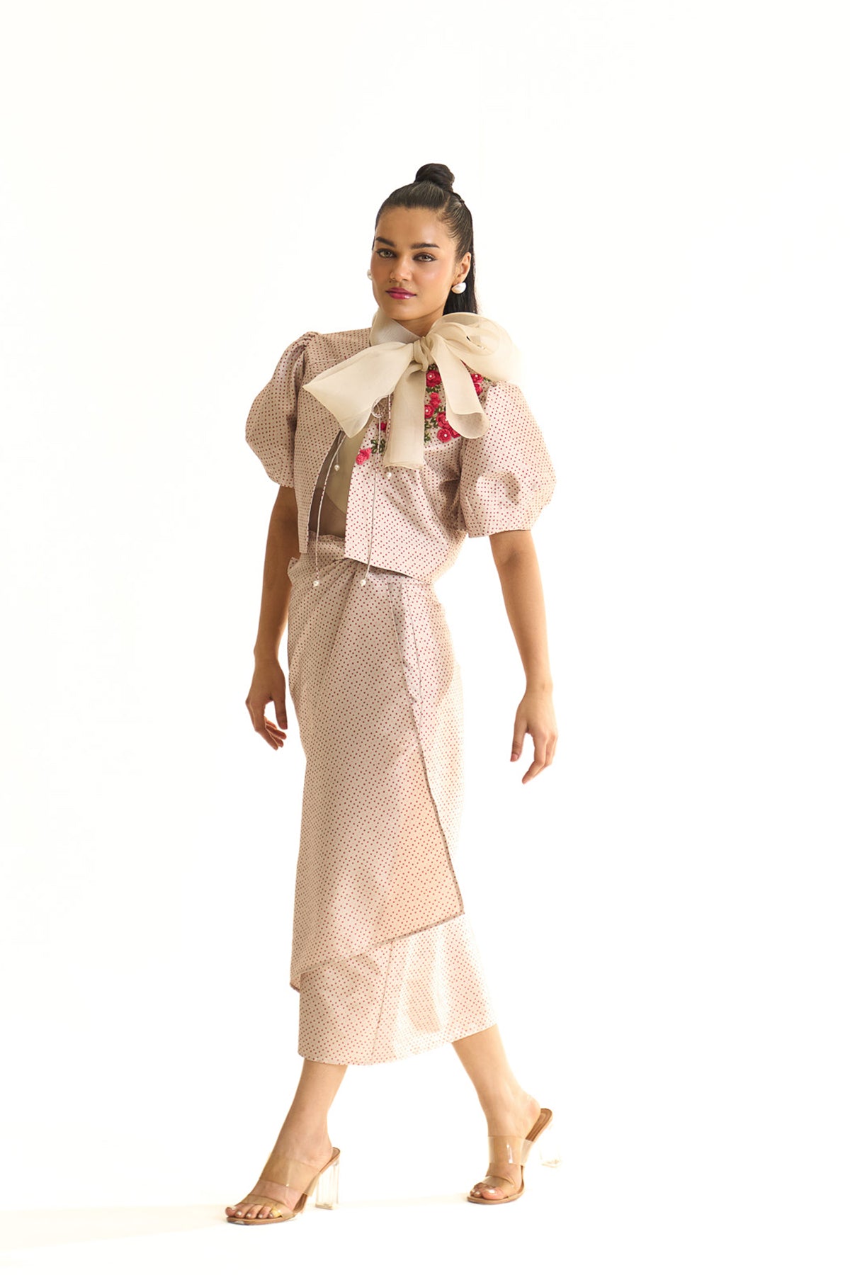 Wrap skirt and top set