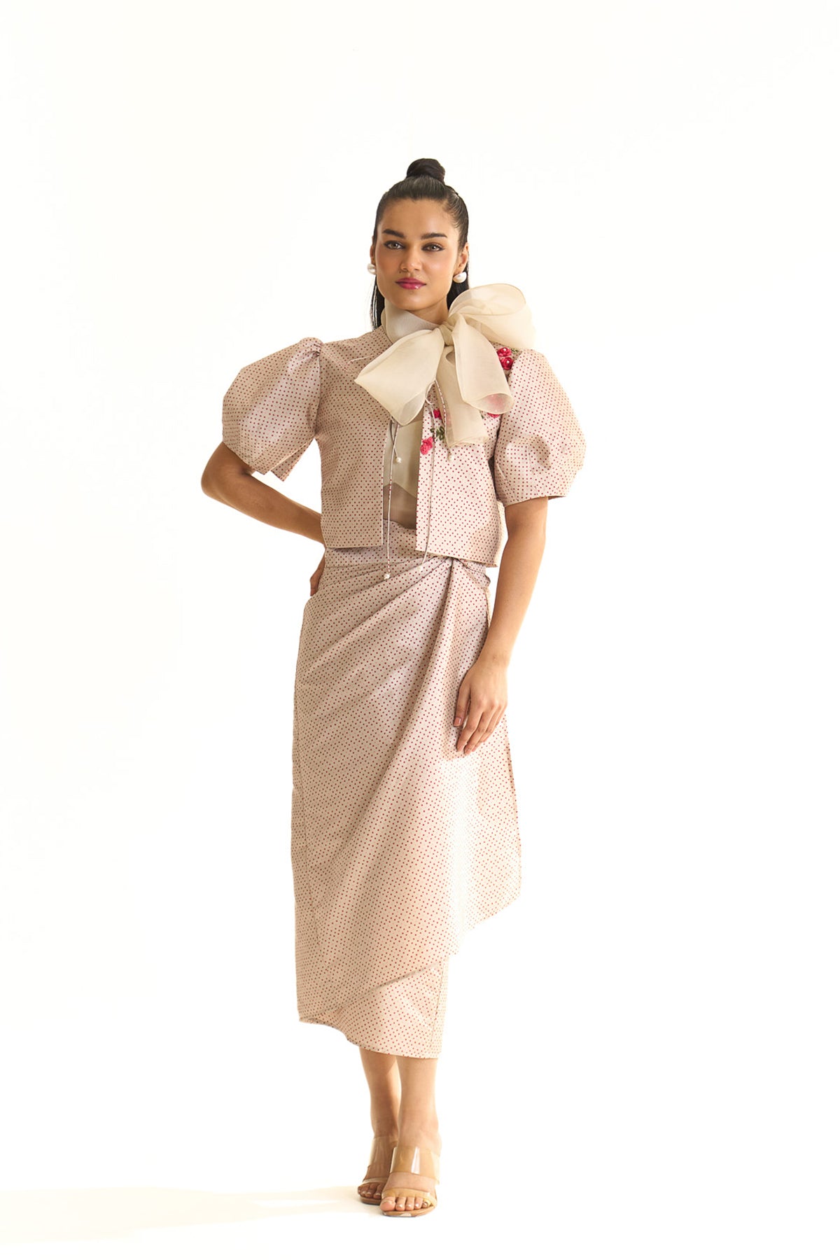 Wrap skirt and top set