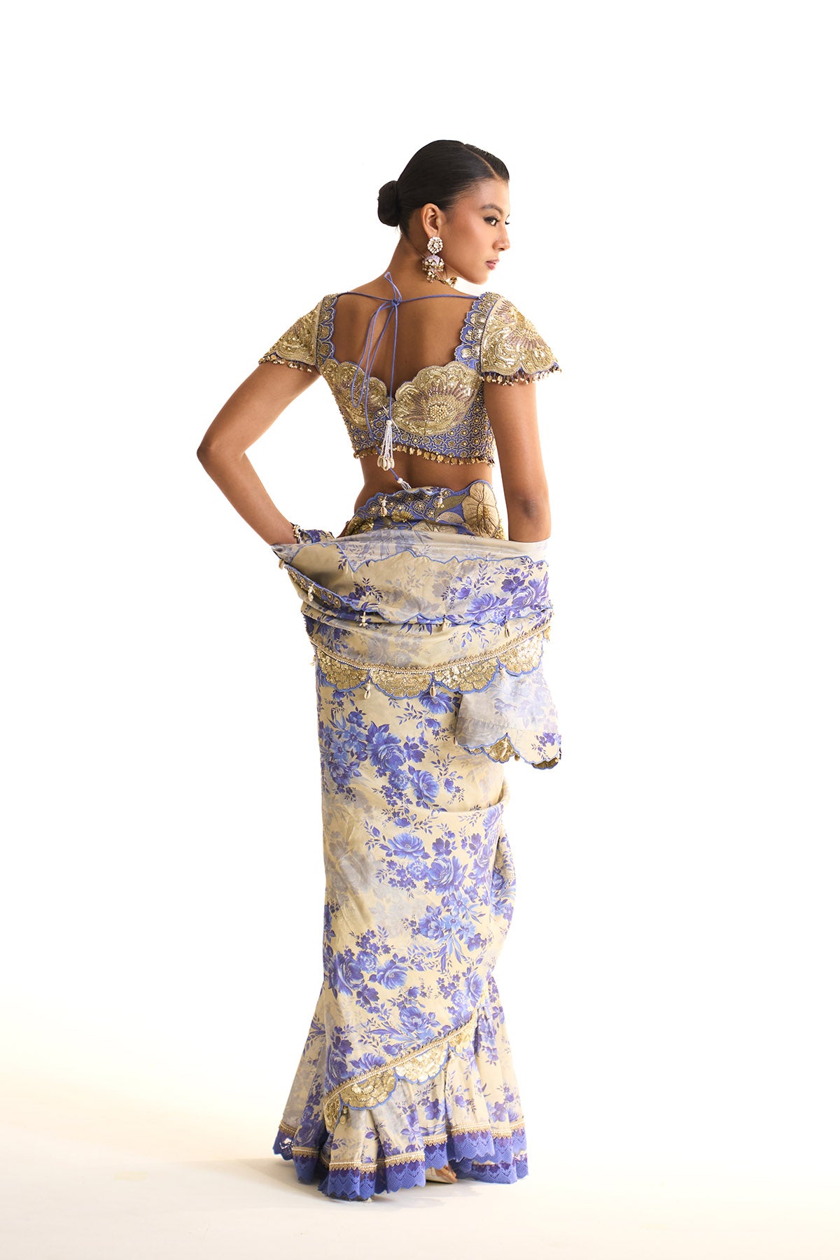 Blue moon Sharara saree