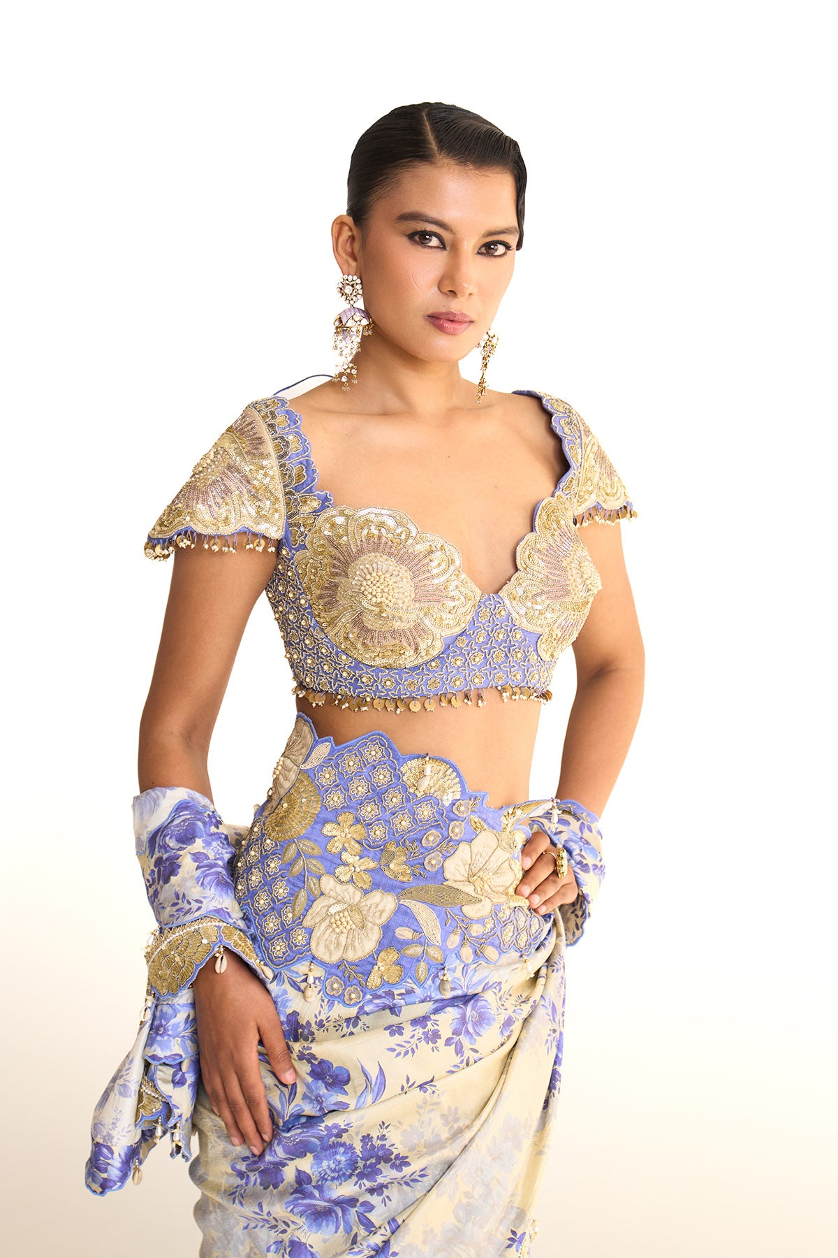 Blue moon Sharara saree