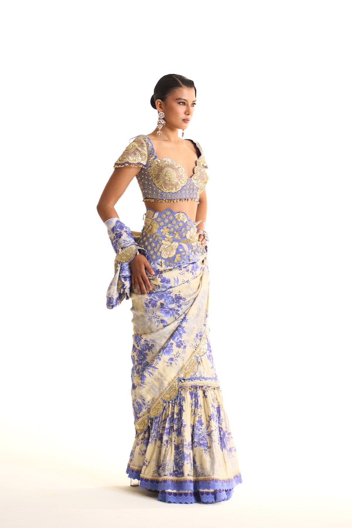 Blue moon Sharara saree