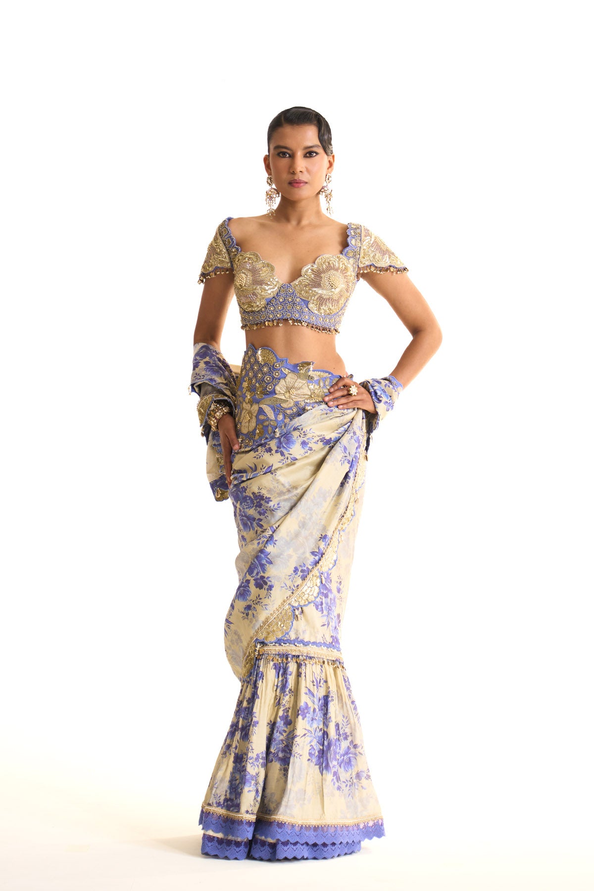 Blue moon Sharara saree