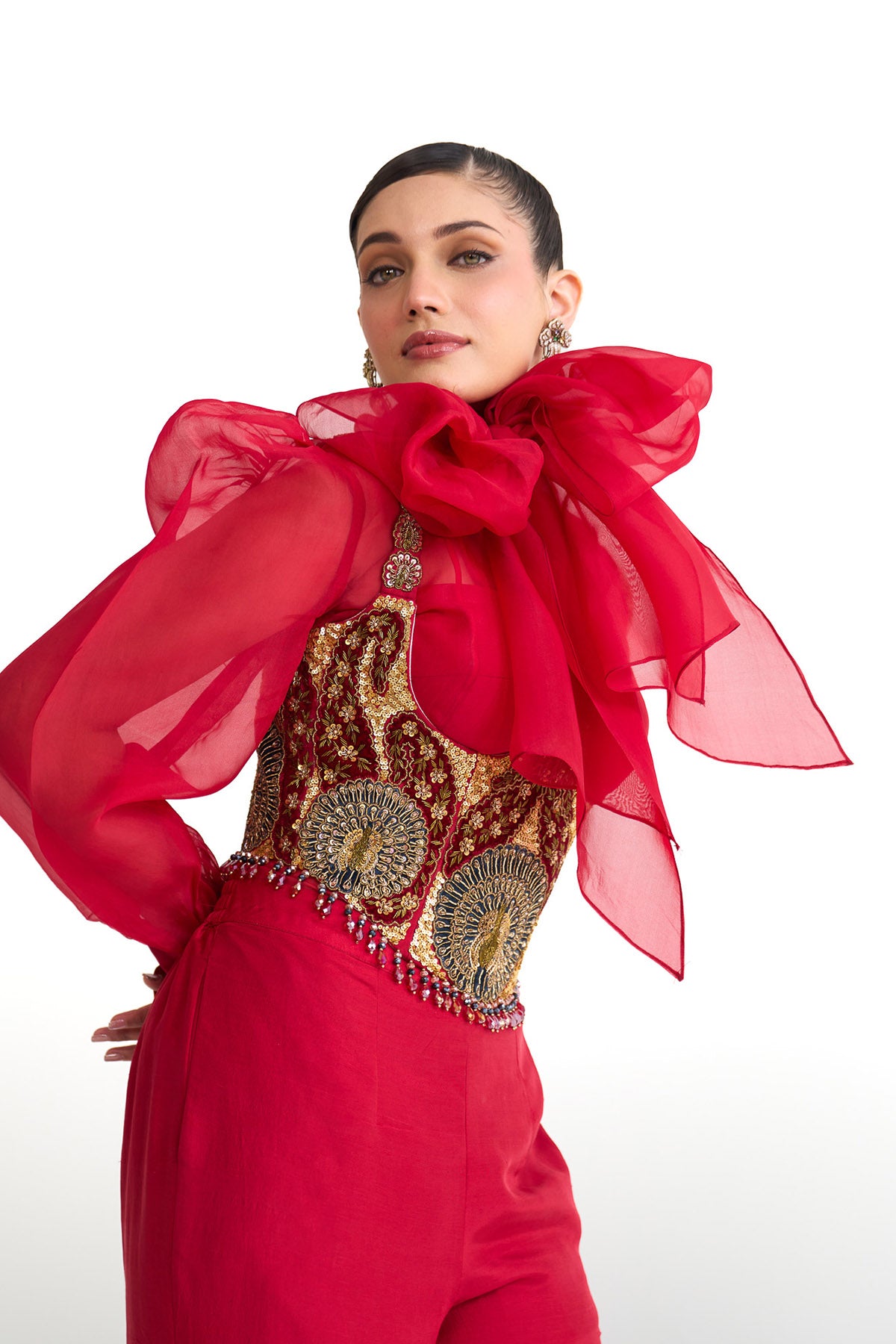 Mor pankh corset belt set