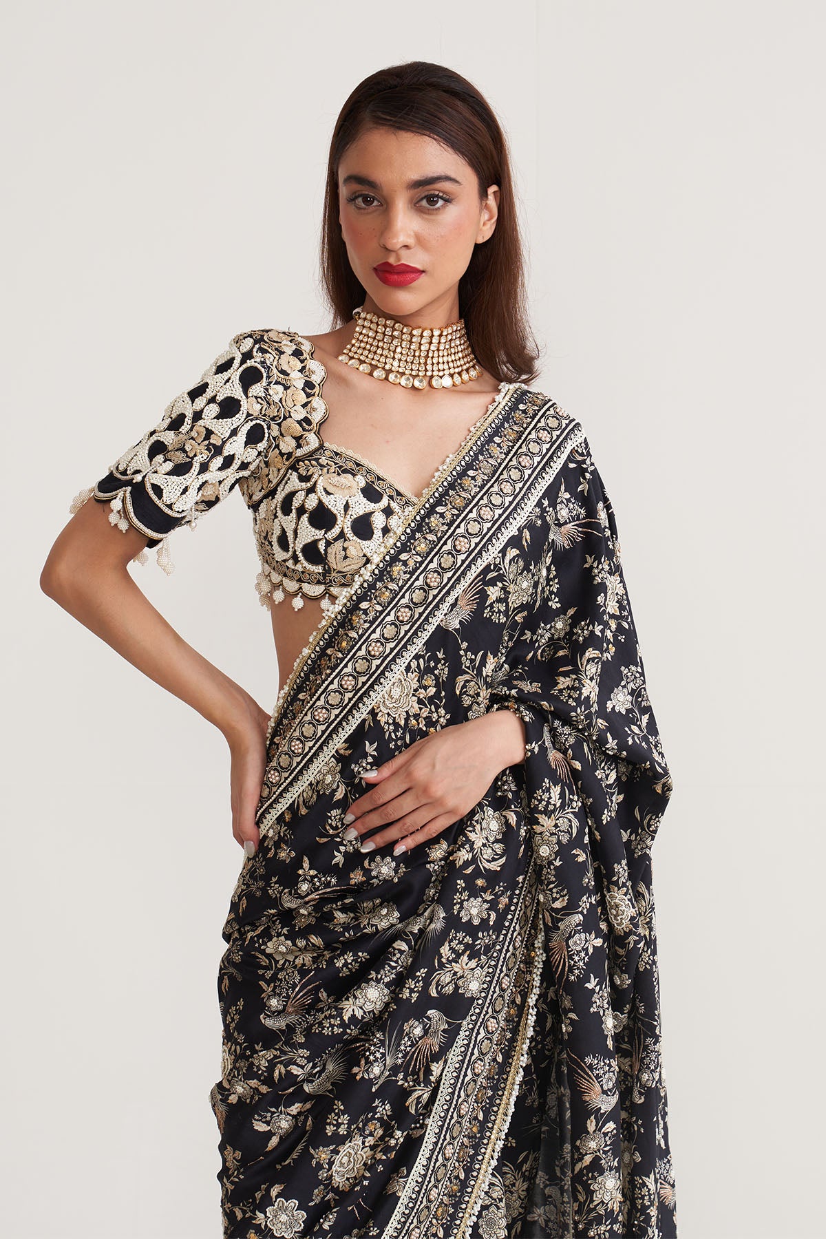 Chandni raag parsi saree