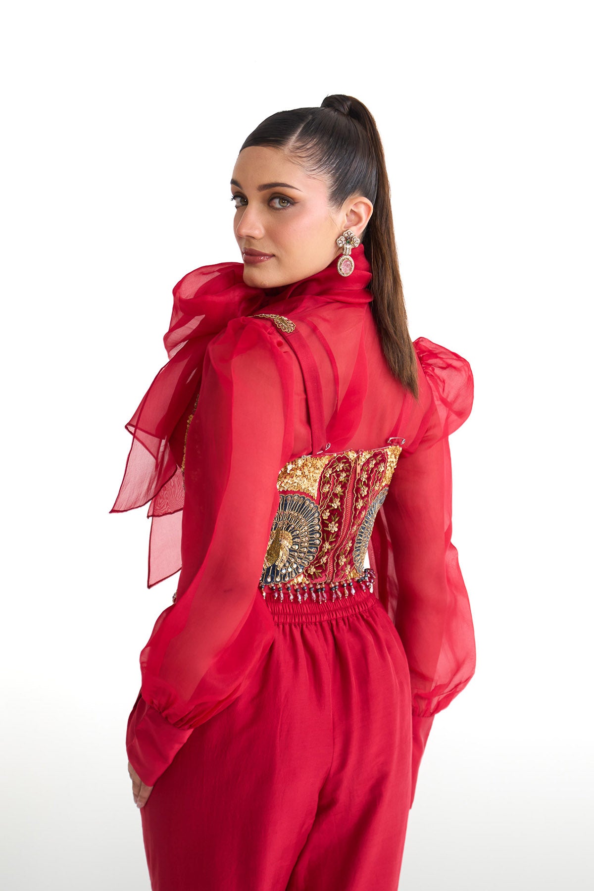 Mor pankh corset belt set