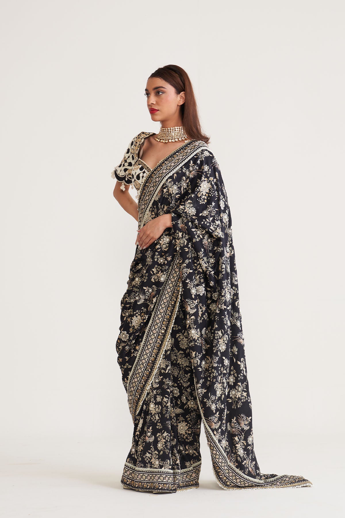 Chandni raag parsi saree