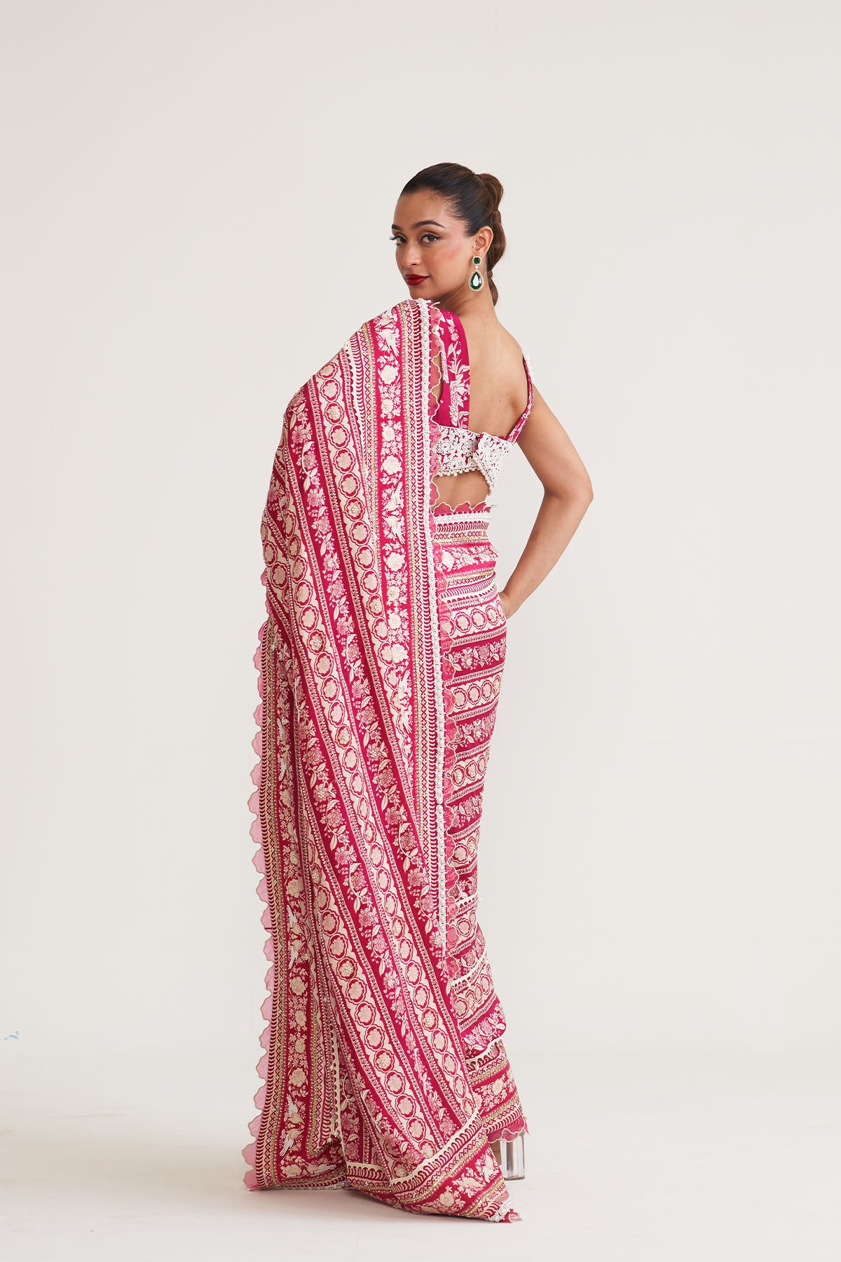 Gulab-e-jashn parsi saree