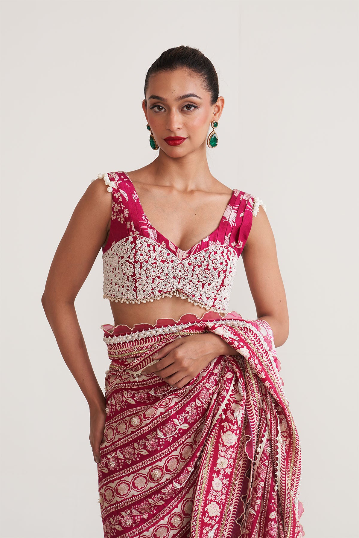 Gulab-e-jashn parsi saree