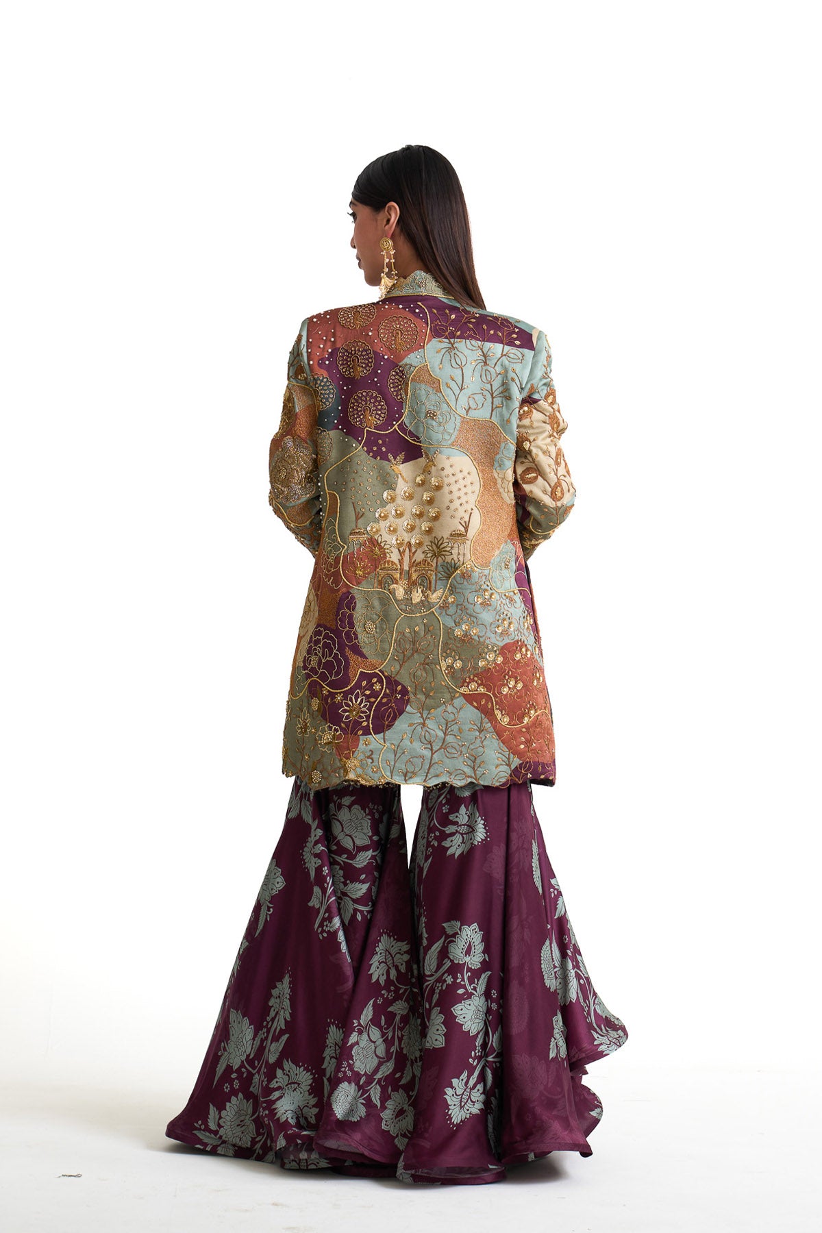 Plum garden long jacket set