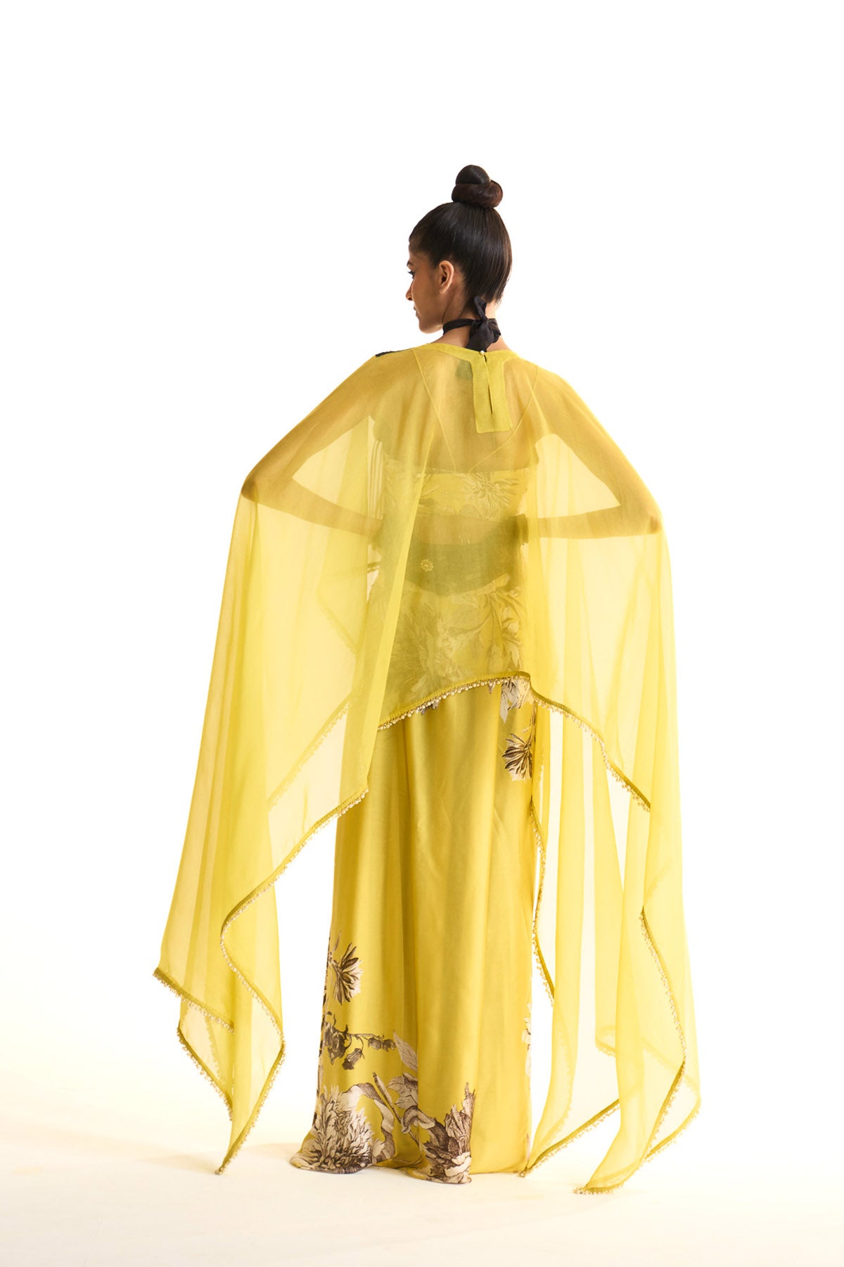 Black iris high & low cape set