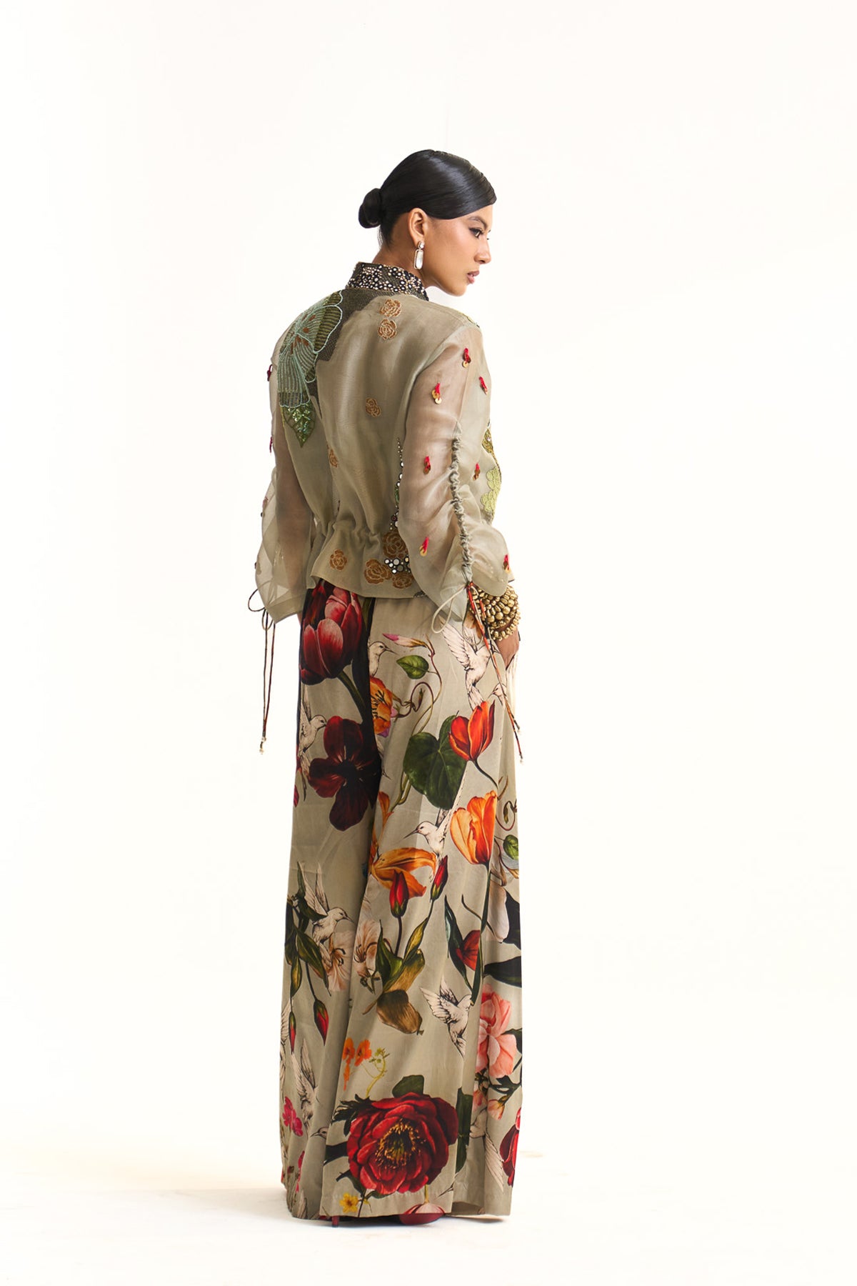 Wild blooms bomber jacket set