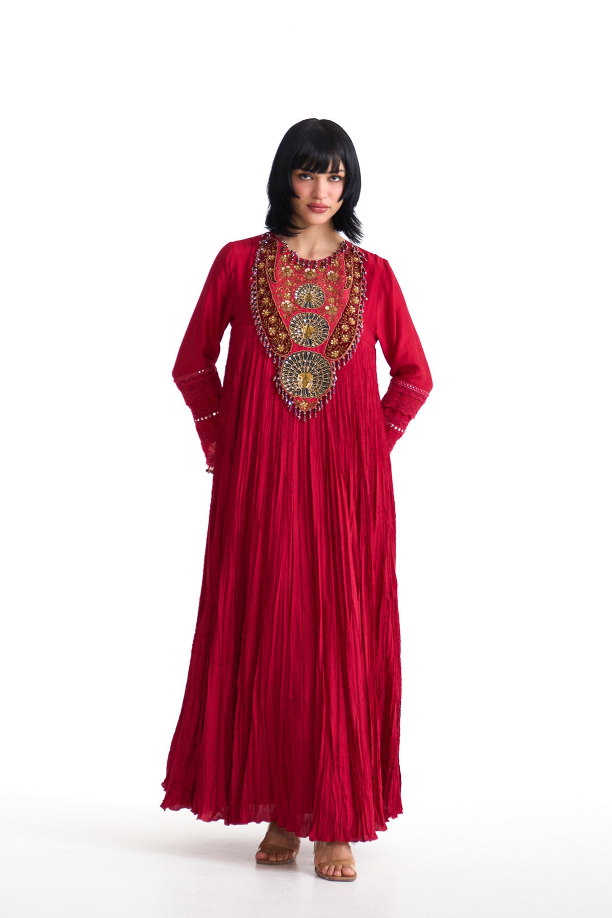 Mor pankh a line yoke anarkali