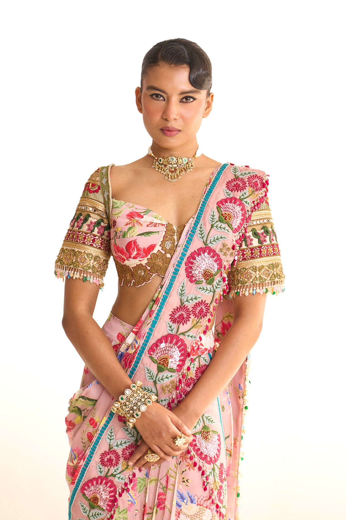 Garden story mermaid saree