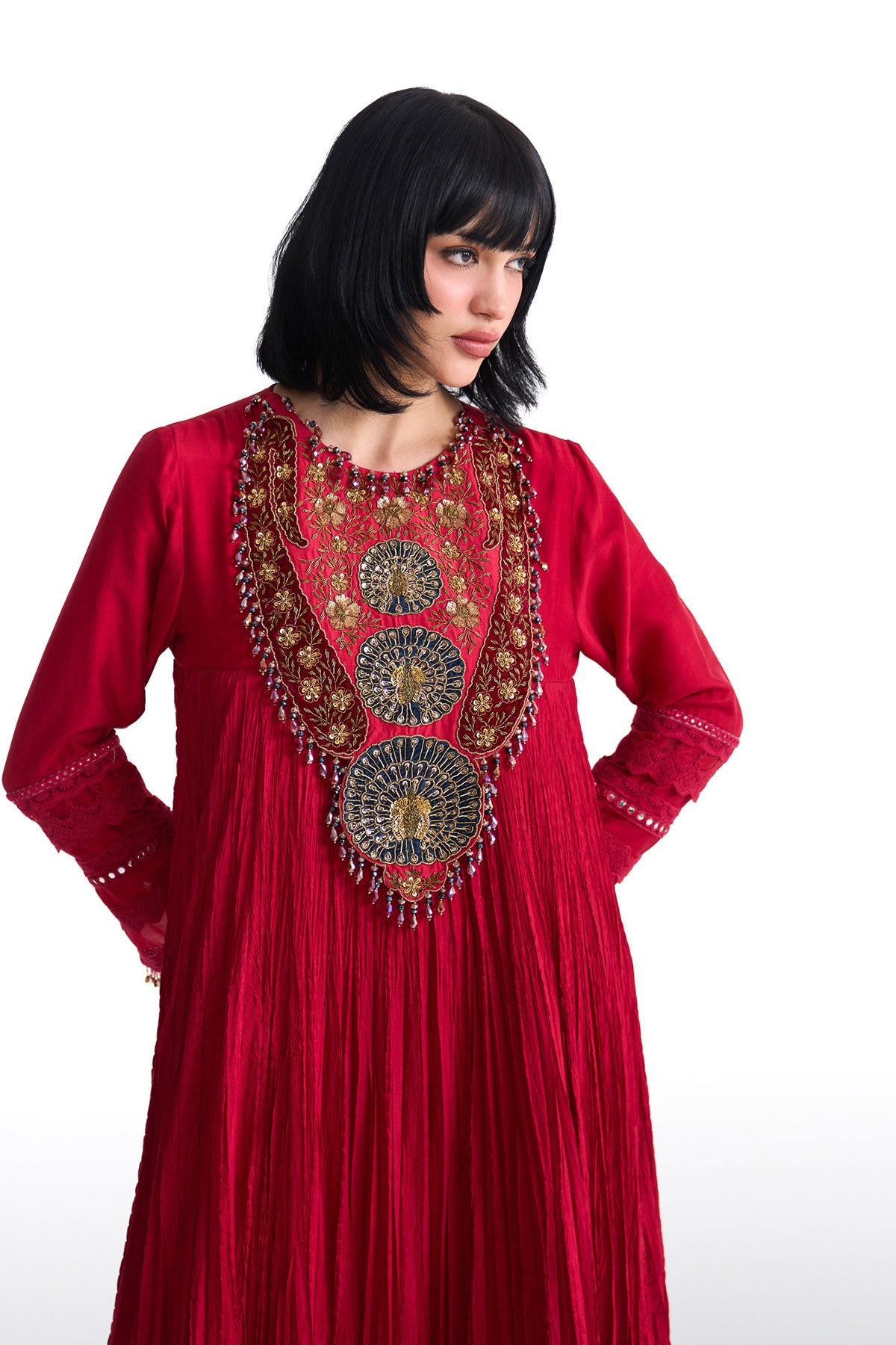Mor pankh a line yoke anarkali