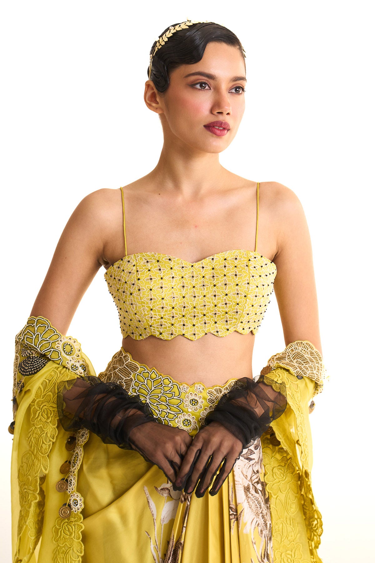 Black iris cape set