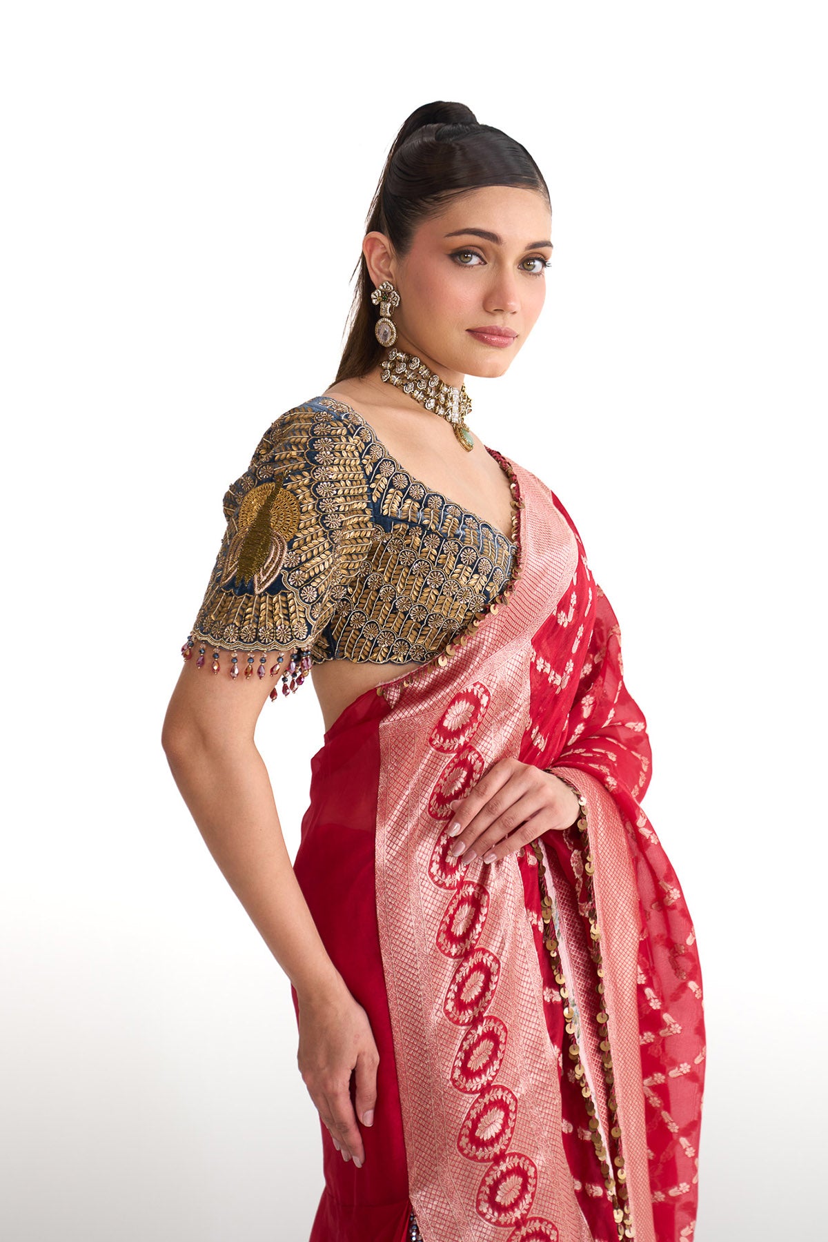 Mor pankh saree