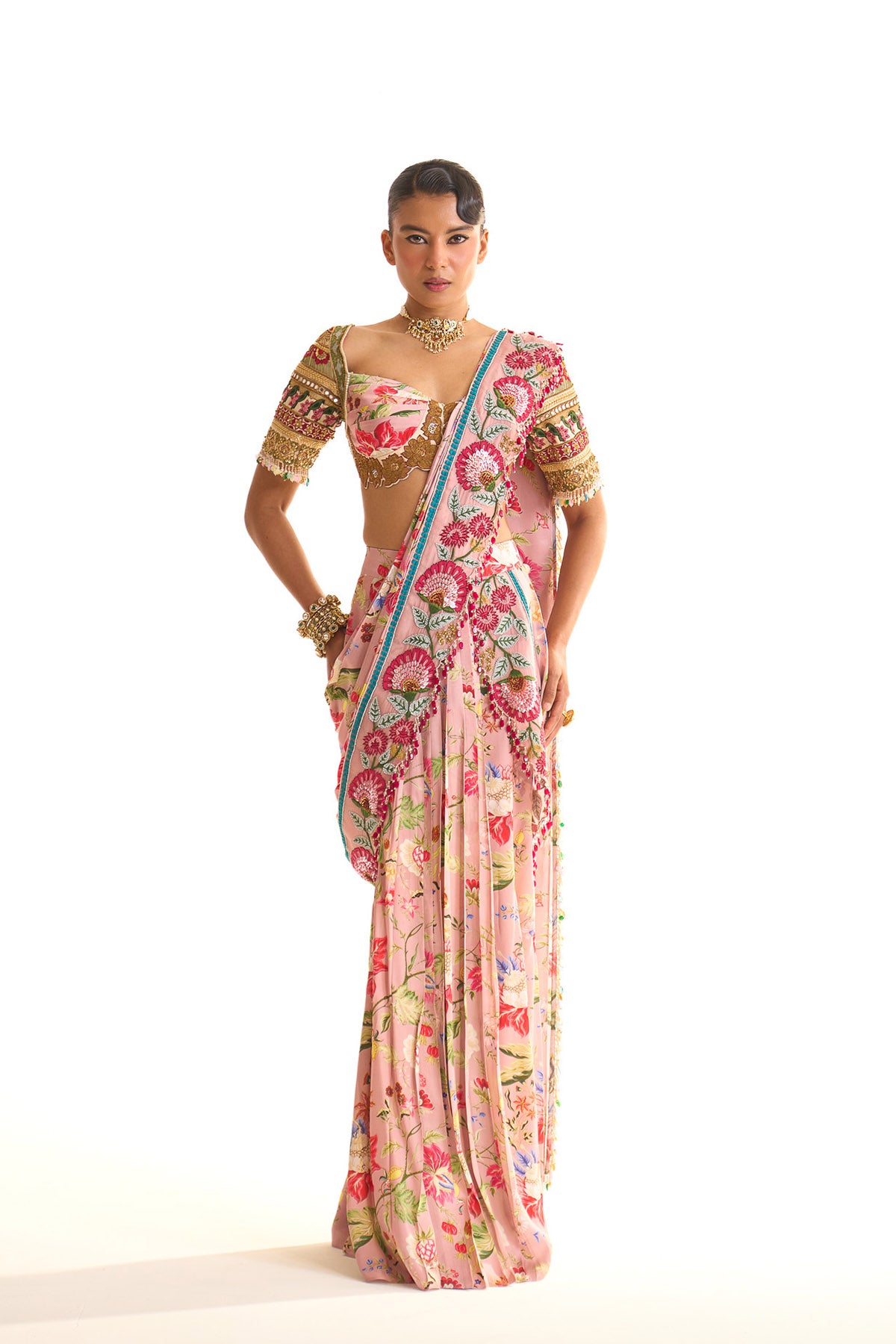 Garden story mermaid saree