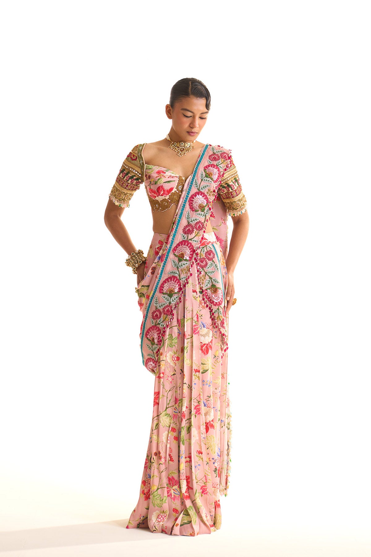 Garden story mermaid saree