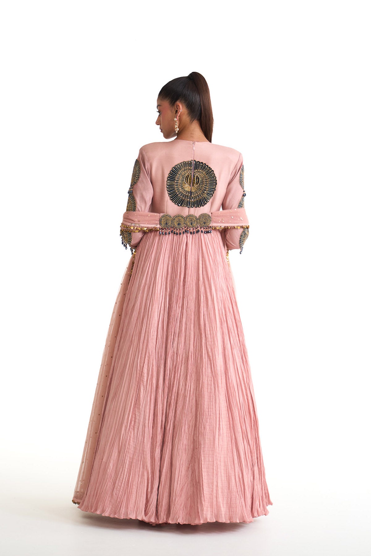 Mor pankh anarkali set