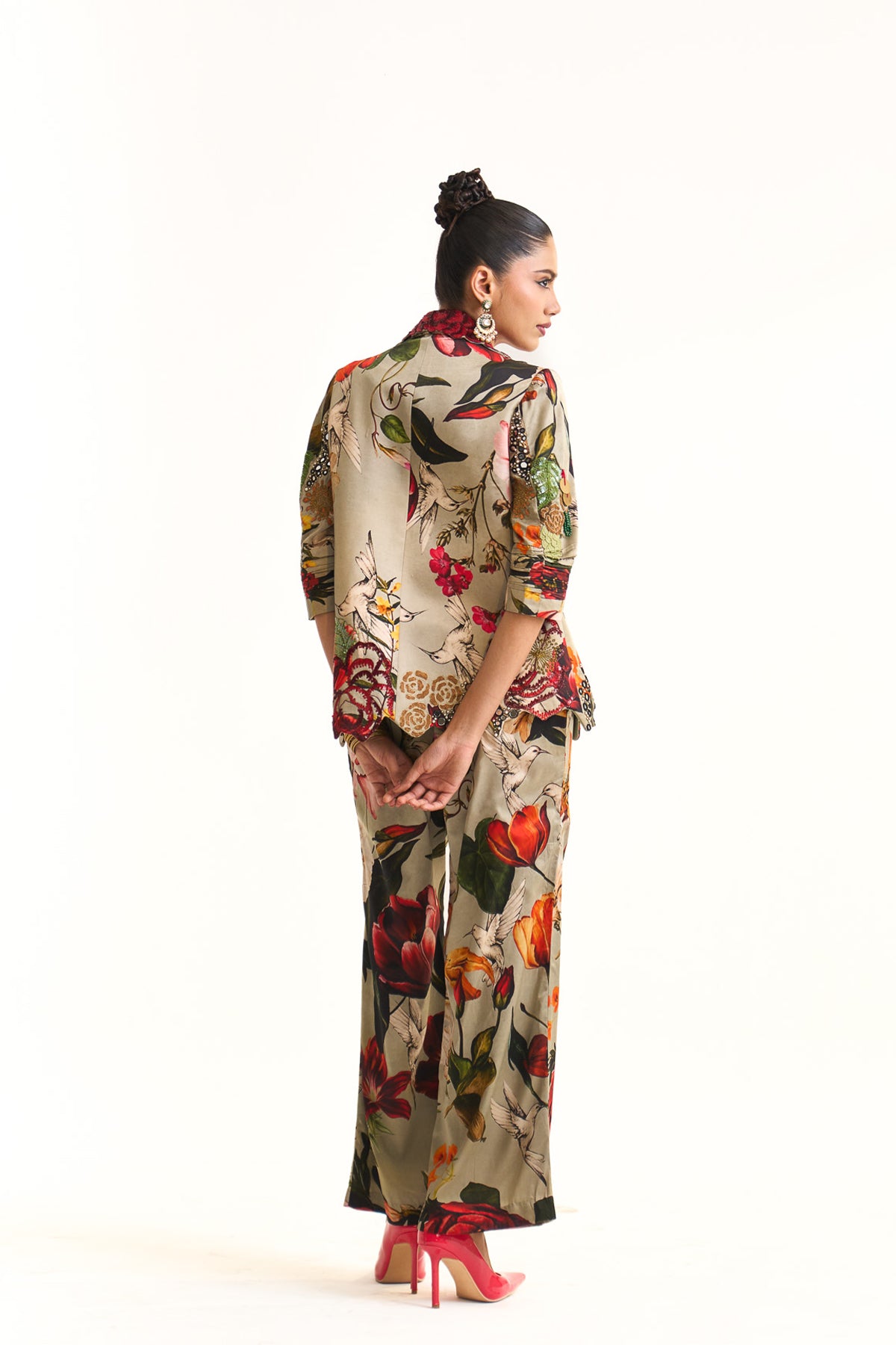 Wild blooms blazer set