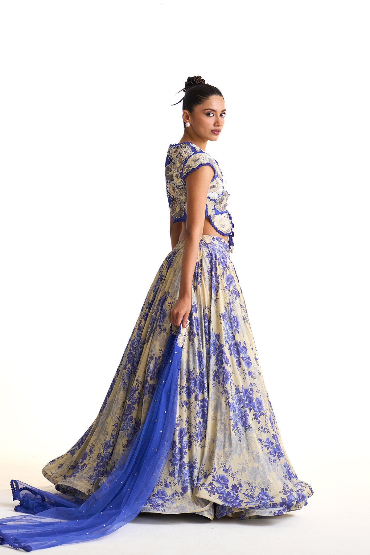 Blue moon crop top set
