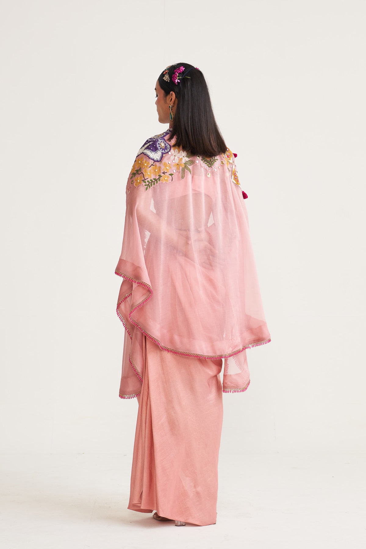 Drape skirt wiht Cape set