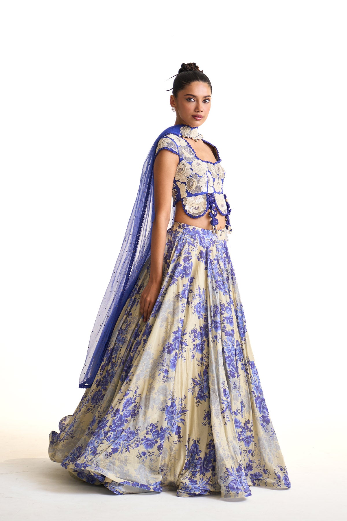 Blue moon crop top set