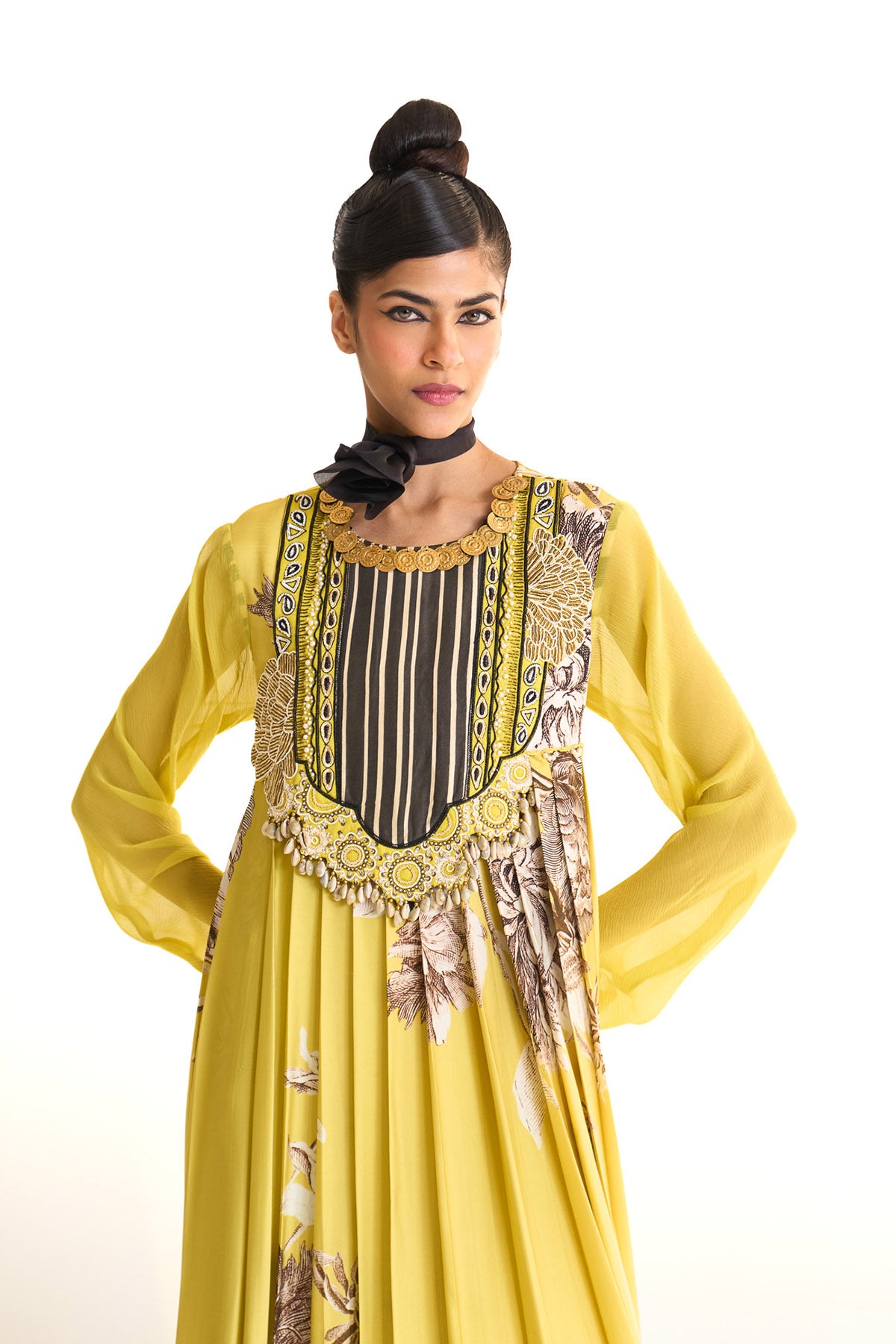 Black iris anarkali