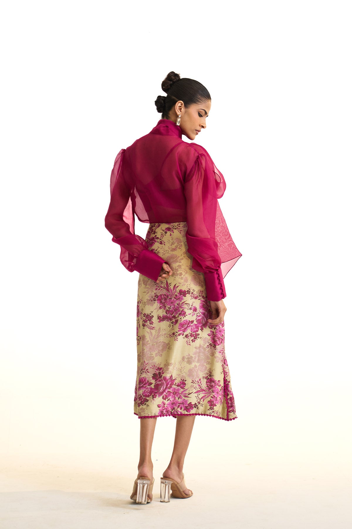 Pink moon shirt & skirt set