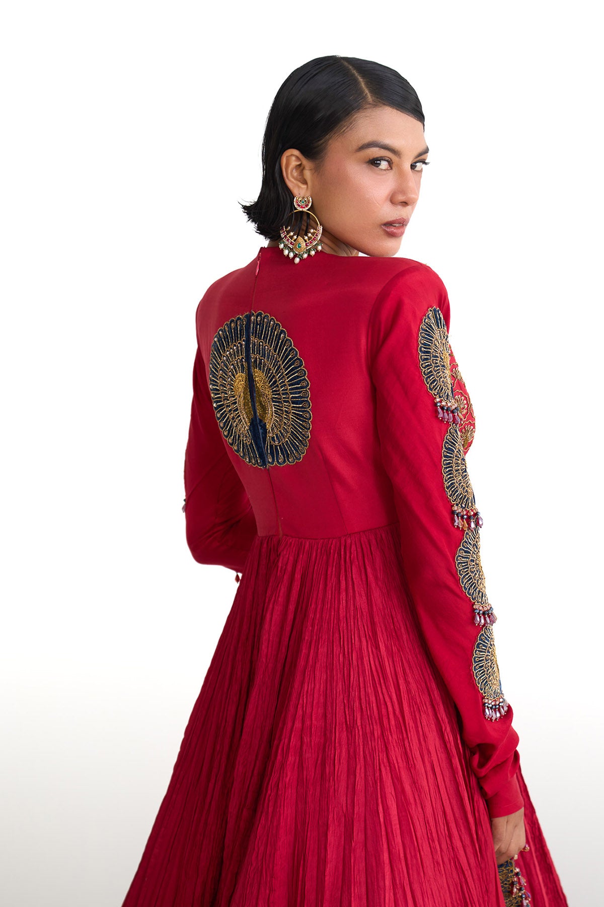 Mor pankh anarkali set