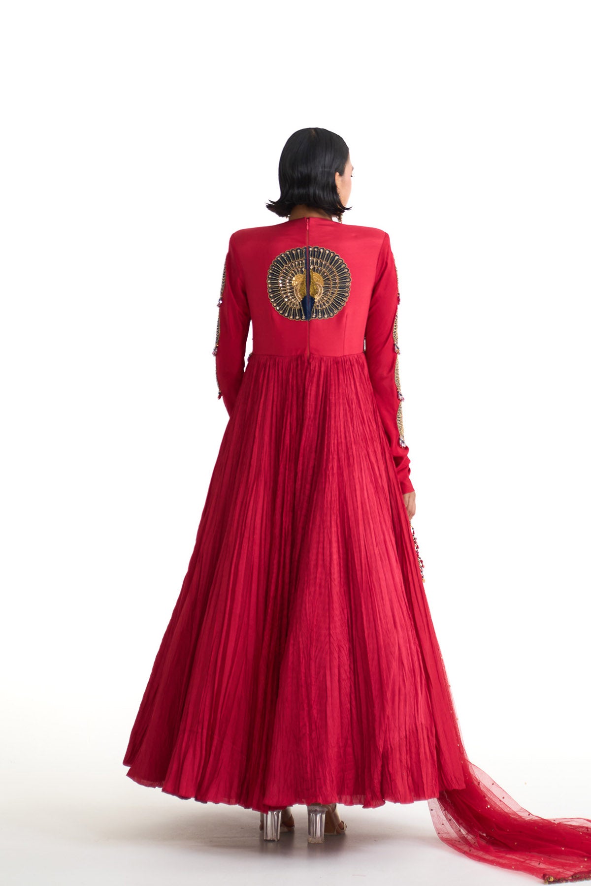 Mor pankh anarkali set