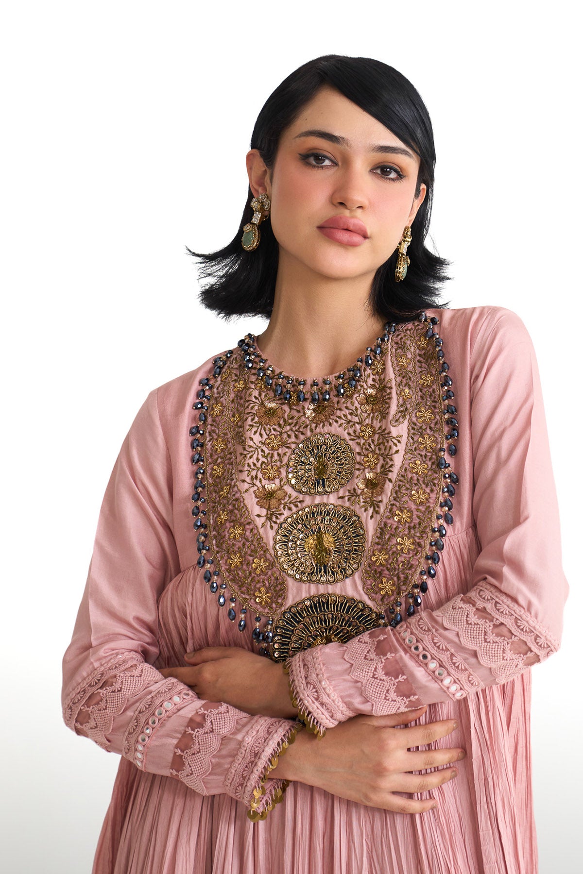 Mor pankh a line yoke anarkali