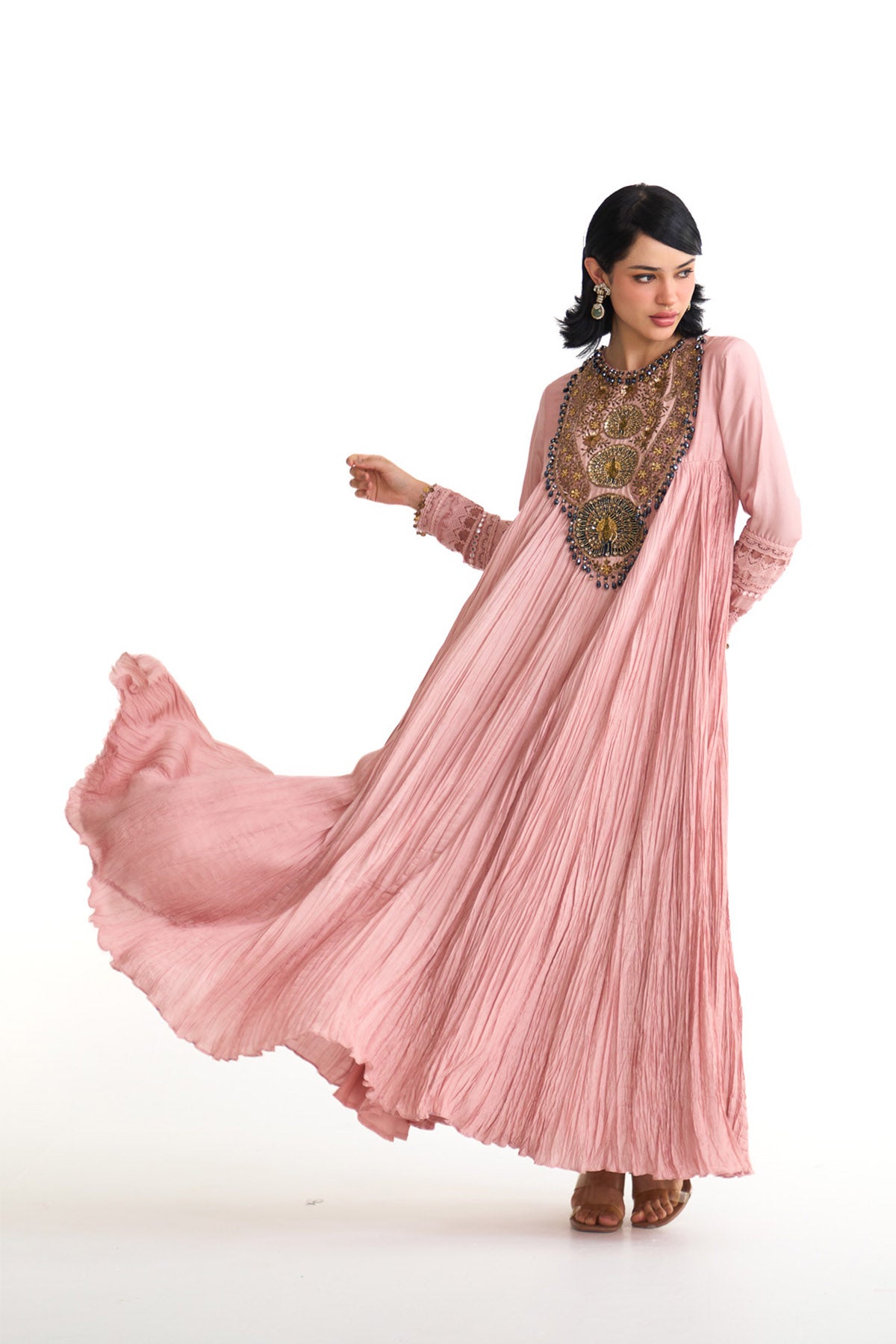 Mor pankh a line yoke anarkali