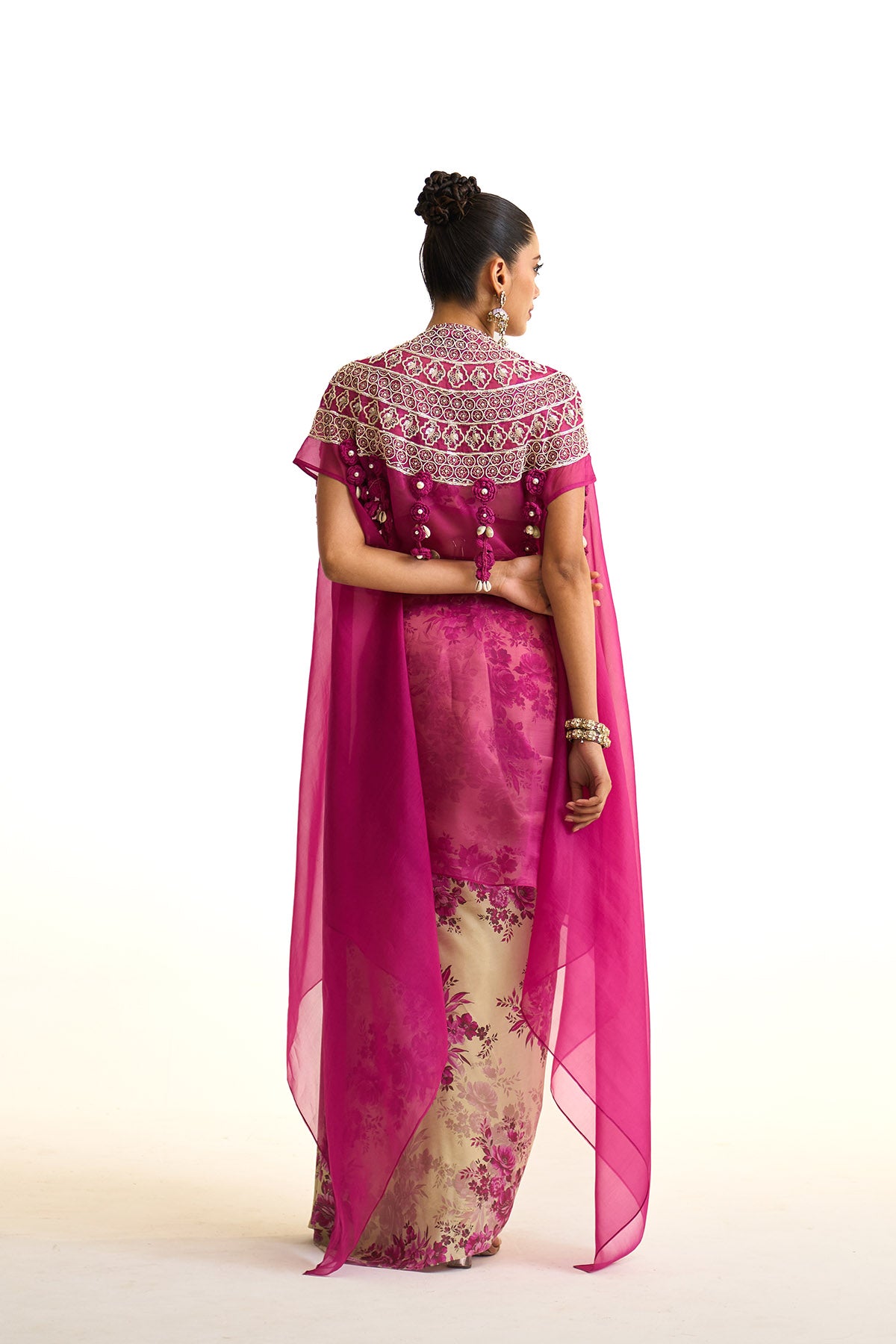 Pink moon Cape & drape skirt set