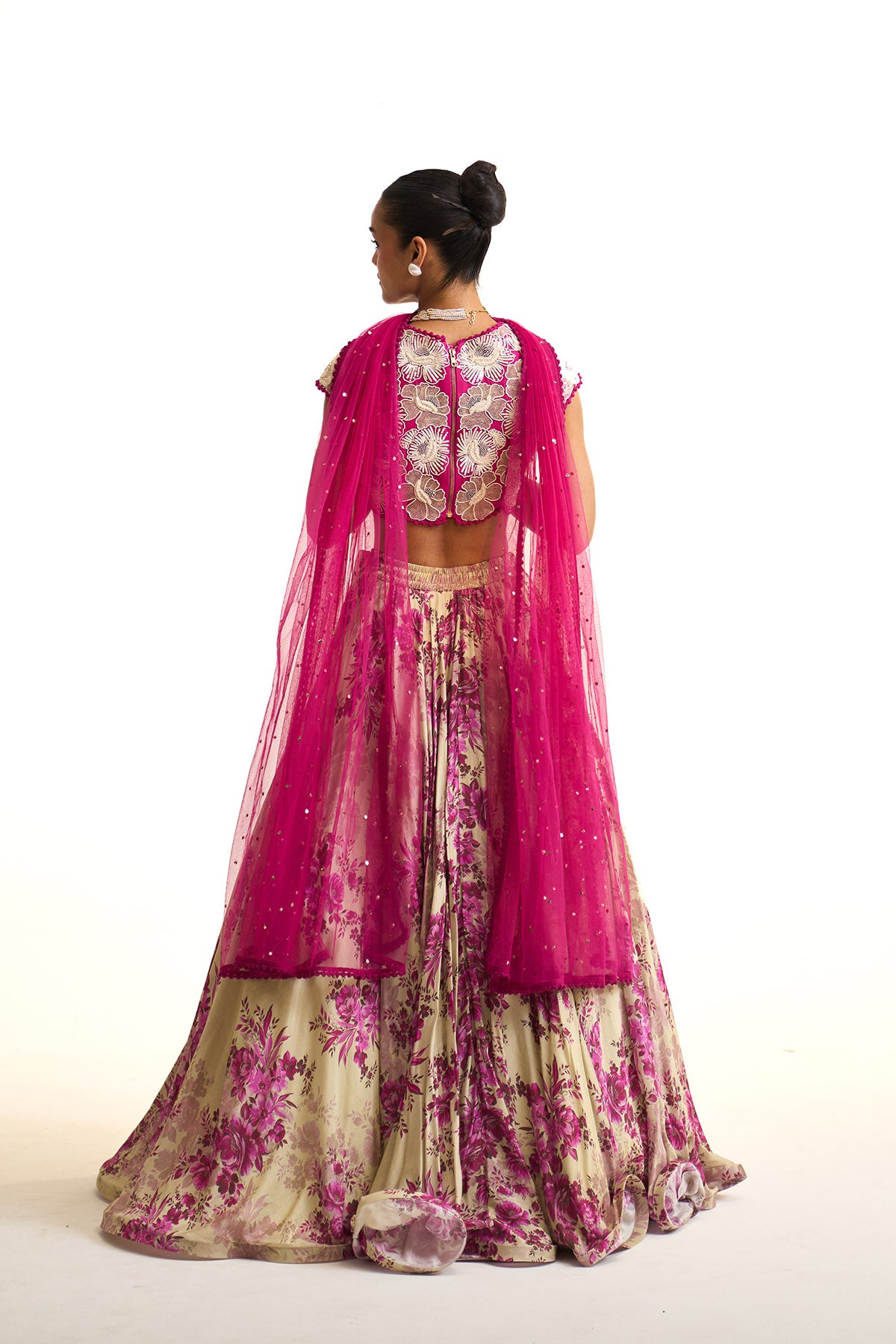 Pink moon crop top set
