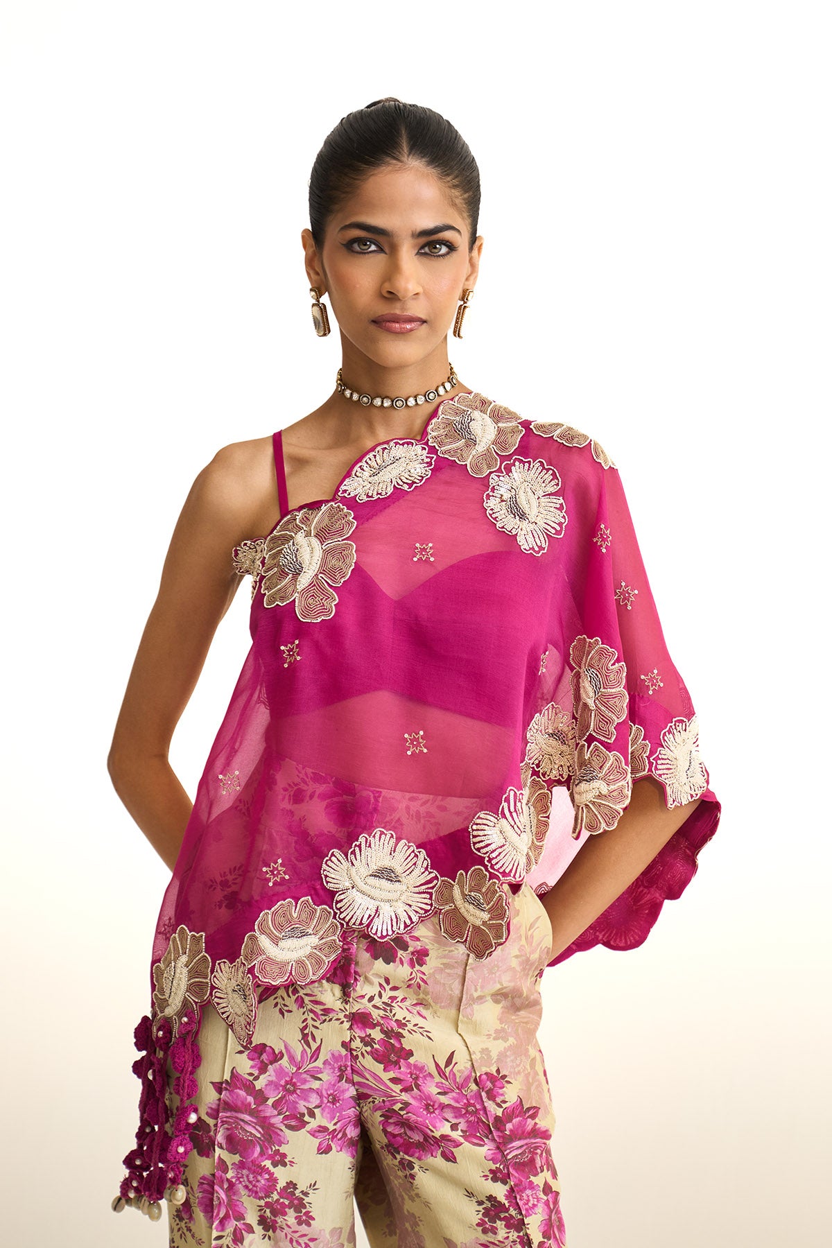 Pink moon one shoulder set