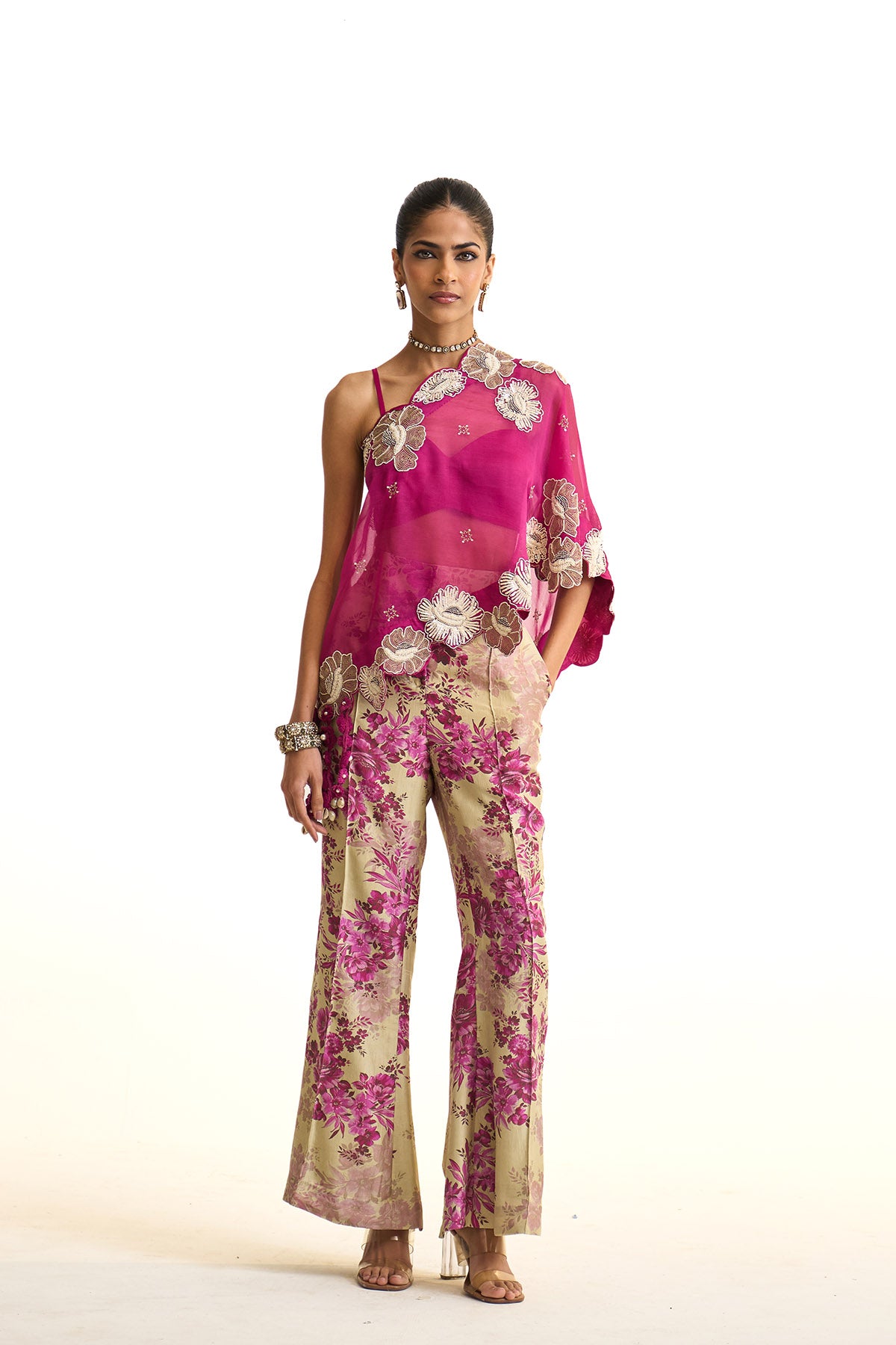 Pink moon one shoulder set