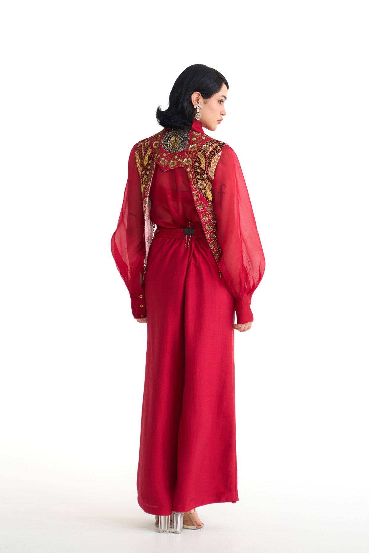 Mor pankh collar pant set