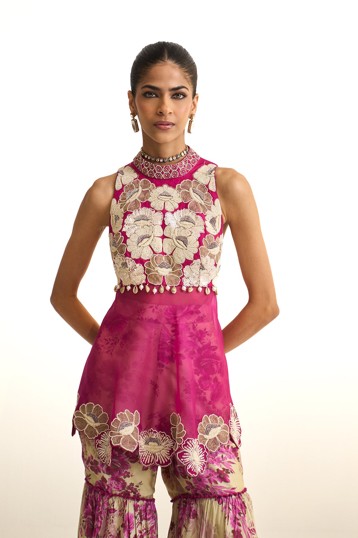 Pink moon Peplum set