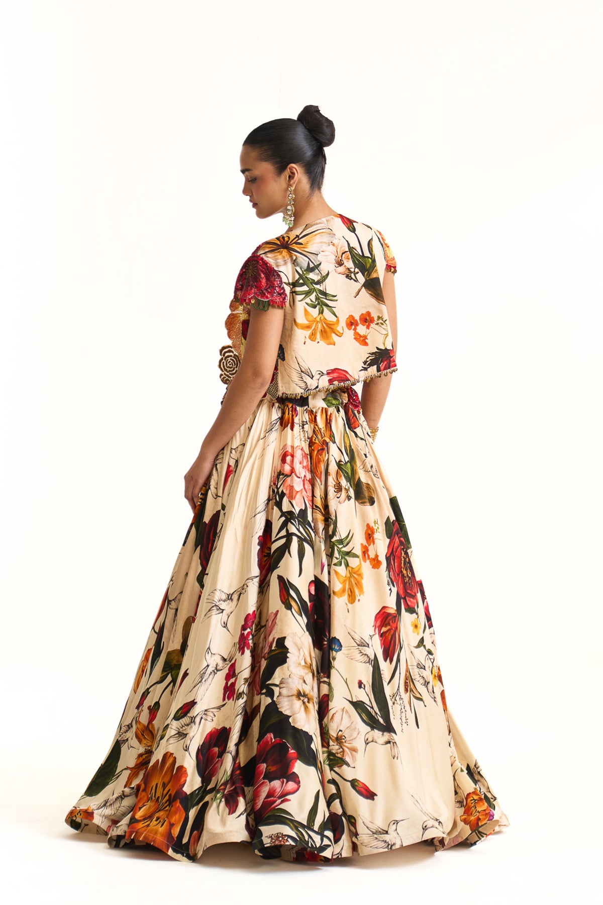 Wild blooms Short jacket lehenga set