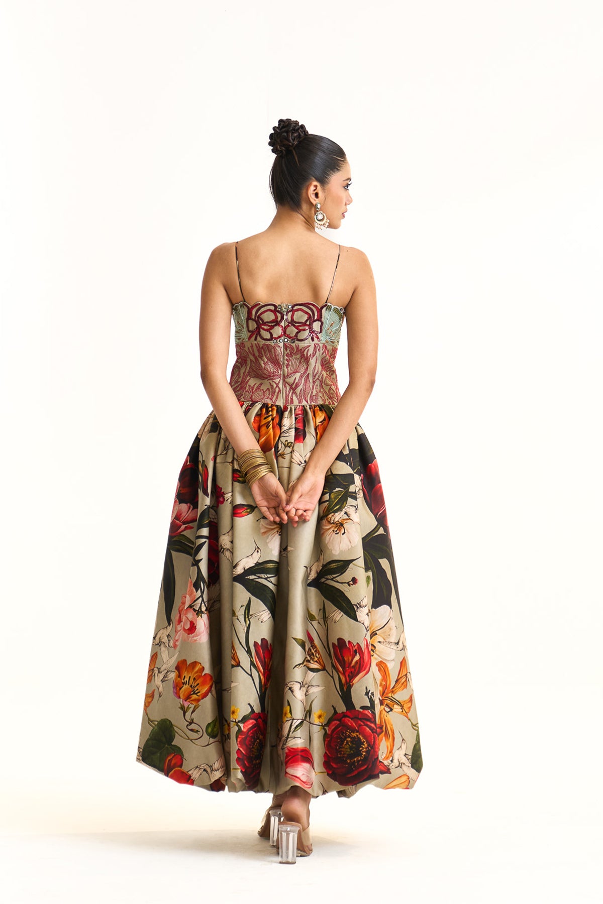 Wild blooms balloon dress