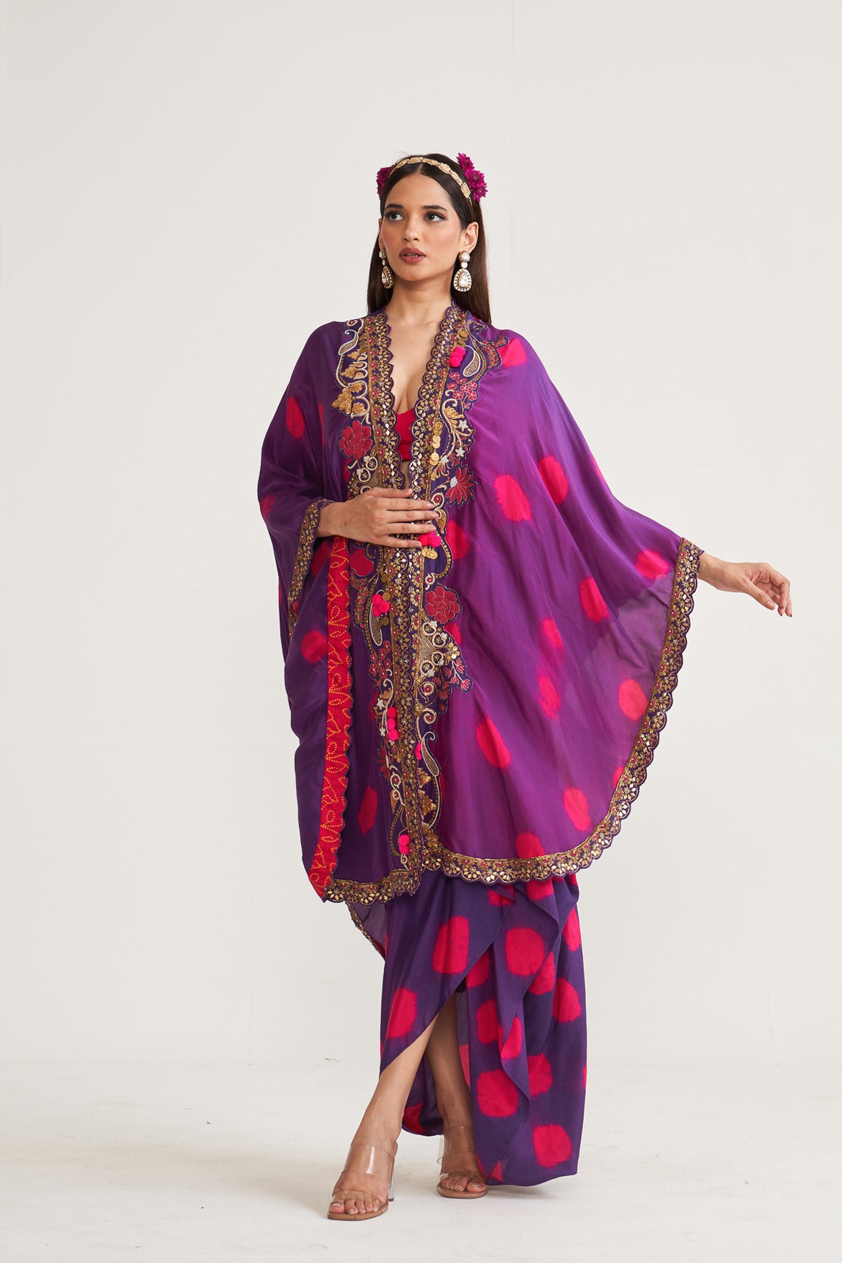 Tie and dye cape set