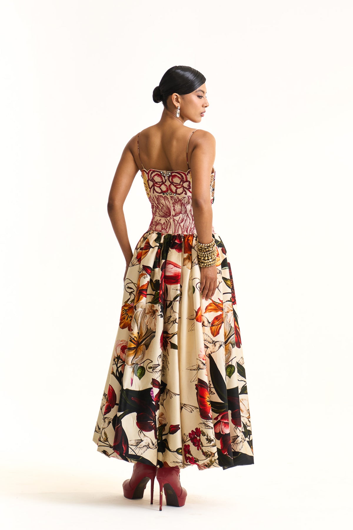Wild blooms balloon dress