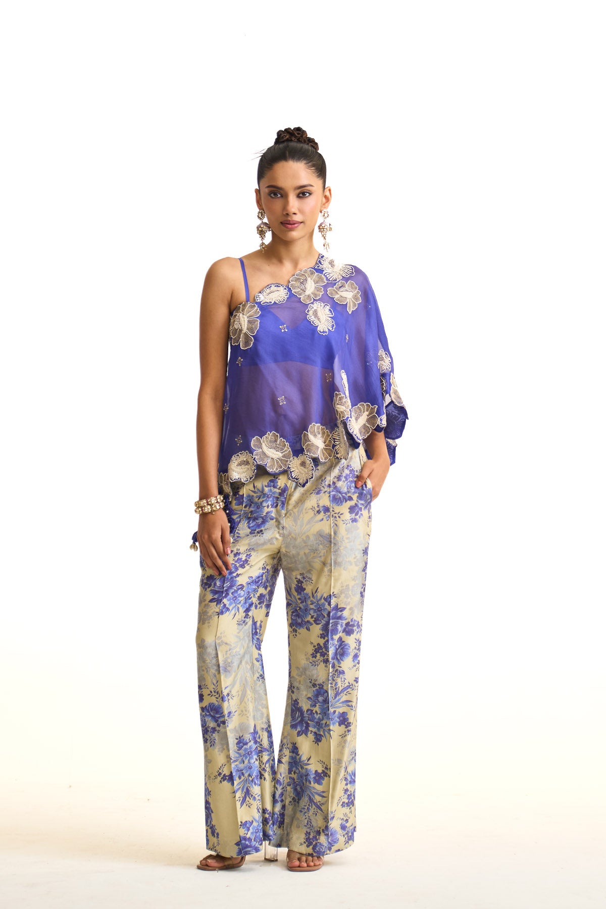 Blue moon one shoulder set