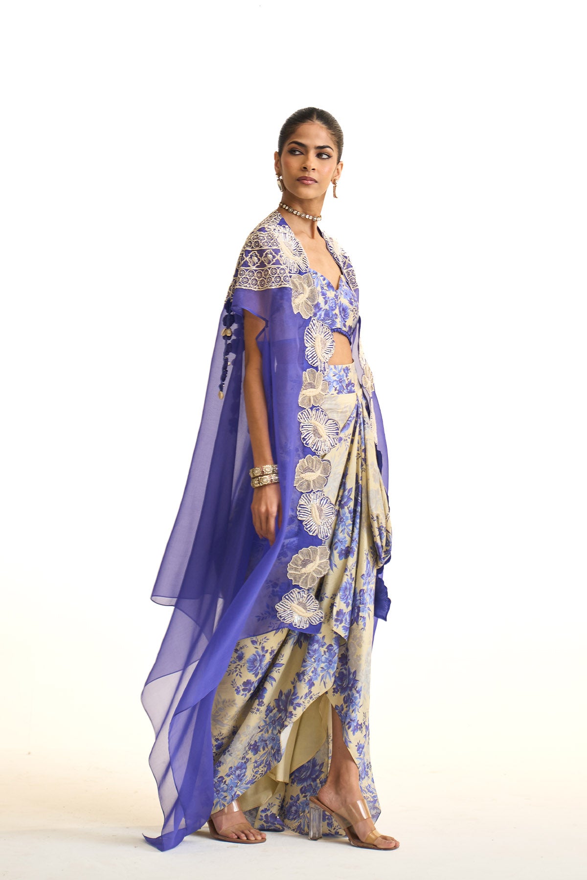 Blue moon Cape & drape skirt set