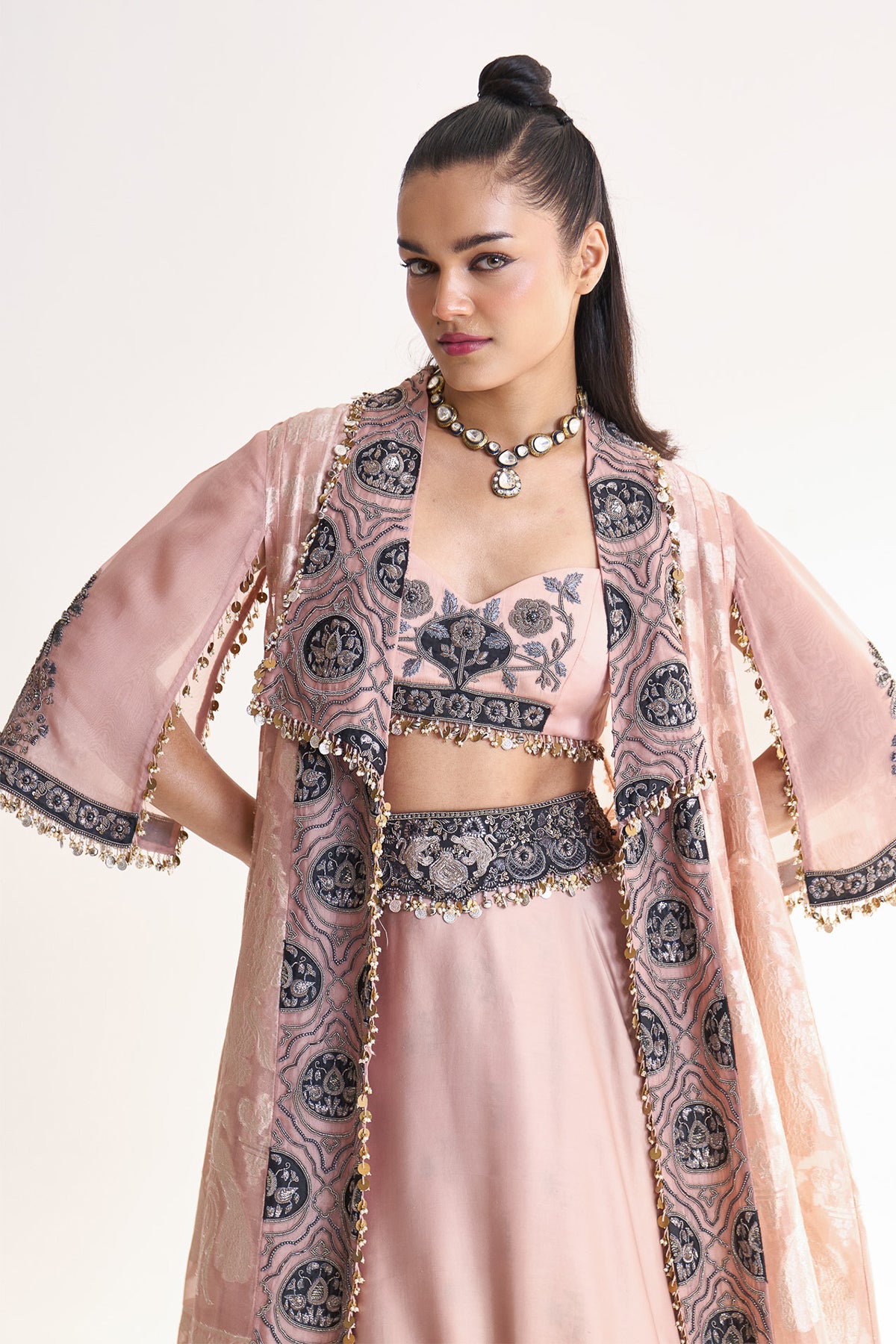 Banarsi long jacket set