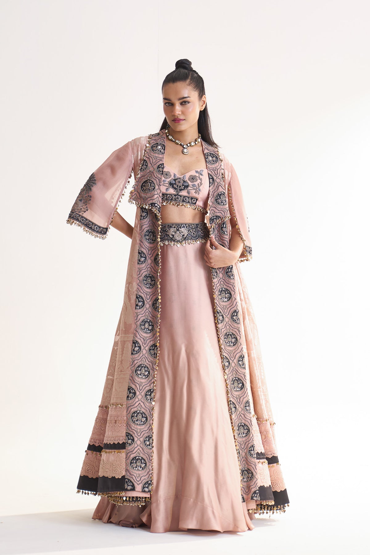 Banarsi long jacket set