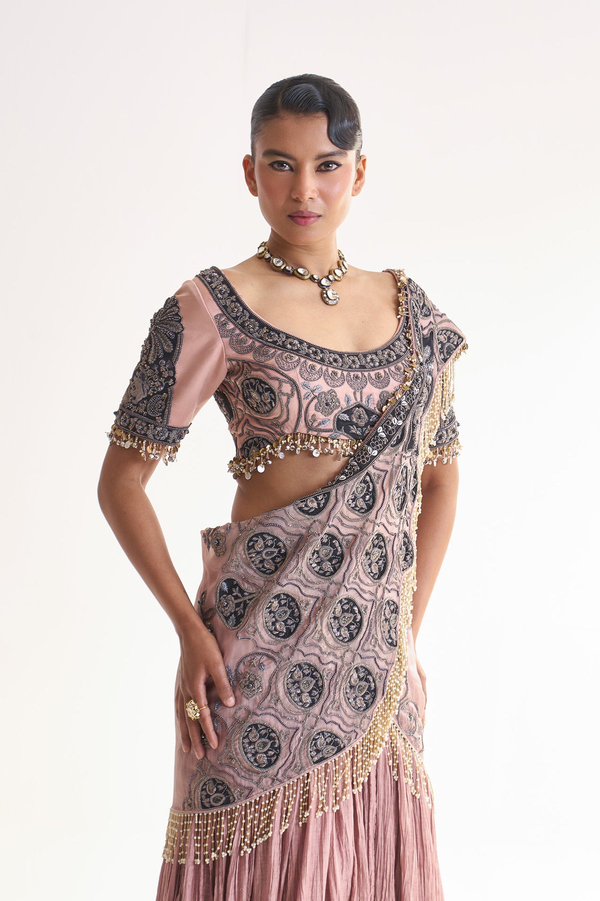 Circular drape saree